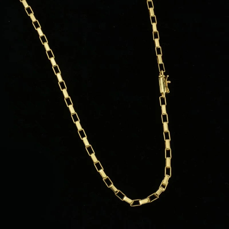 Corrente Veneziana Tijolinho 4mm com Fecho Canhão